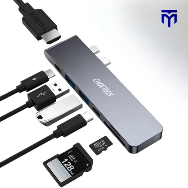 Buy Choetech HUB-M14 7-in-2 Multiport Adapter Price In Pakistan available on techmac.pk we offer fast home delivery all over nationwide.